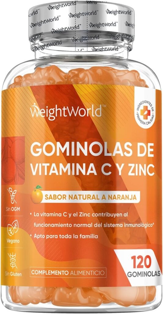 Vitamina C y Zinc Gominolas con Sabor a Naranja